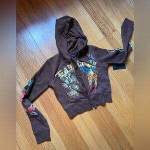 Ed Hardy Phoenix Front Zip Hoodie Small NWT